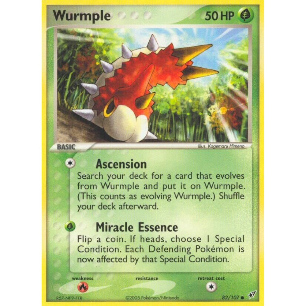 Wurmple Common 82/107 Pokemon Card Game EX Deoxys
