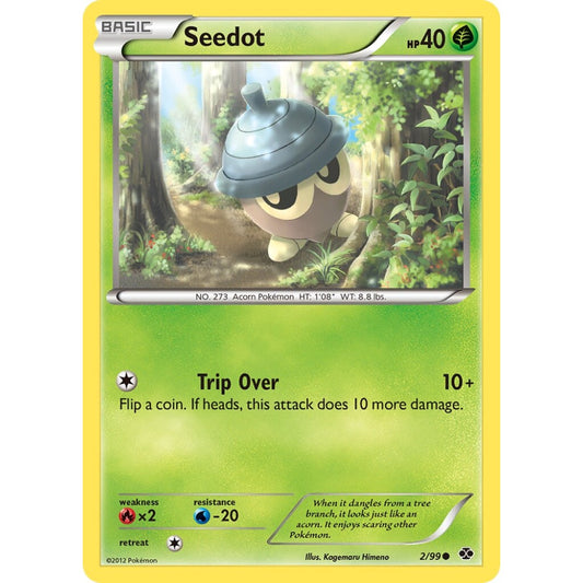 Seedot Common 2/99 Pokemon Card Game Next Destinies