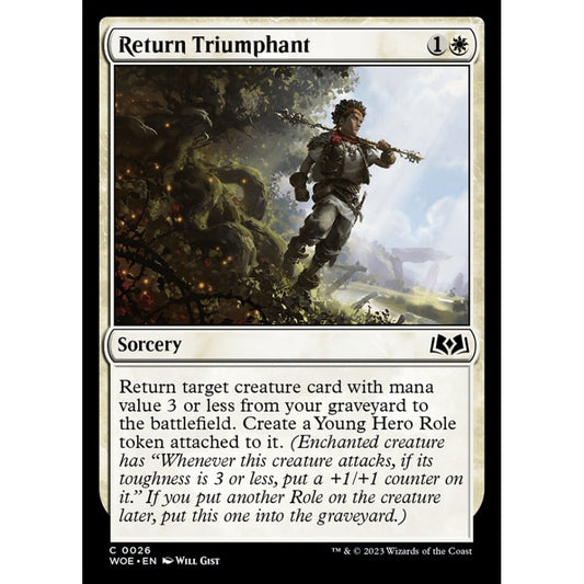 Return Triumphant, common, 26, Magic the Gathering, Wilds of Eldraine