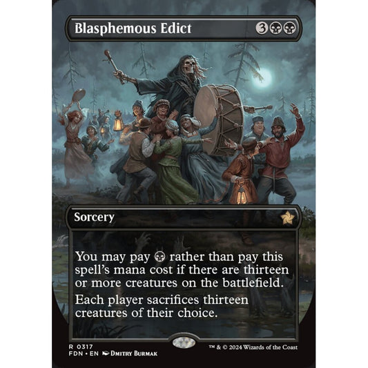 Blasphemous Edict, 317, rare, Magic: The Gathering, Foundations