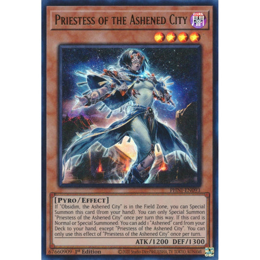 Priestess of the Ashened City PHNI-EN093 Ultra Ultra Rare Yu-Gi-Oh Phantom Nightmare in Art