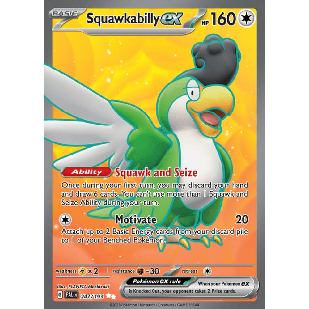 Squawkabilly ex Full Art 247/193 Pokemon Card Game Paldea Evolved