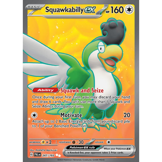 Squawkabilly ex Full Art 247/193 Pokemon Card Game Paldea Evolved