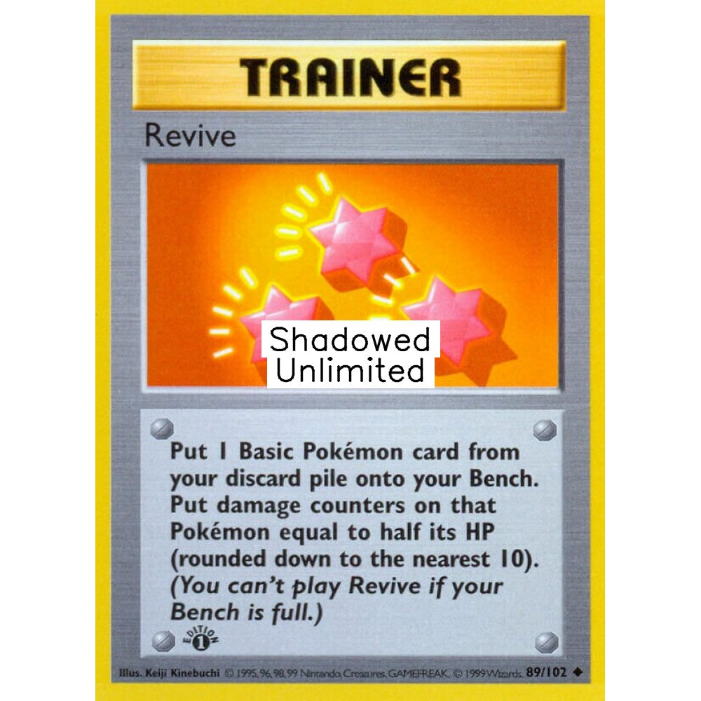 Revive Uncommon 89/102 Pokemon Card Game Base Set