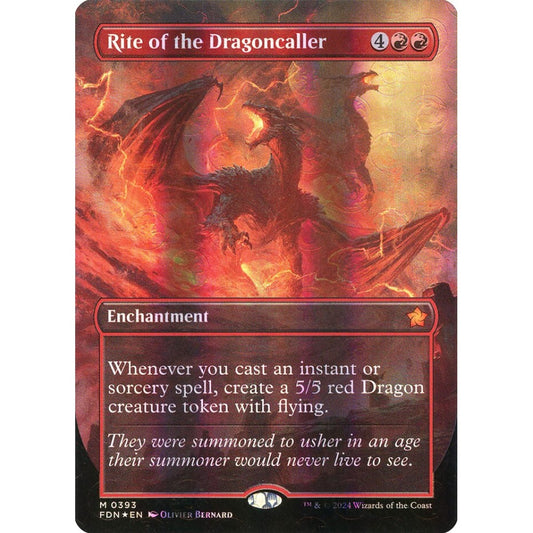 Rite of the Dragoncaller, 393, mythic, Magic: The Gathering, Foundations