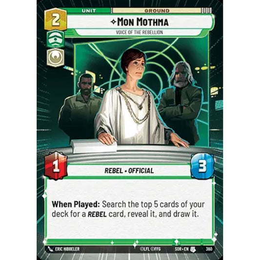 Mon Mothma, 360, U, Star Wars Unlimited, Sparks Of Rebellion