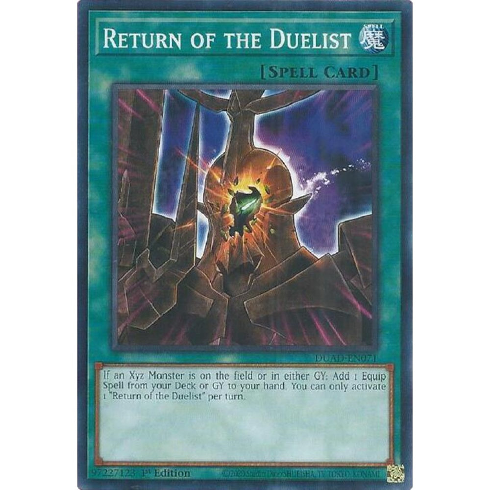 Return of the Duelist (card) DUAD-EN071 Common Yu-Gi-Oh Duelist's Advance