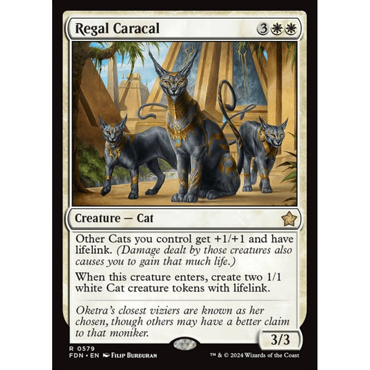 Regal Caracal, 579, rare, Magic: The Gathering, Foundations