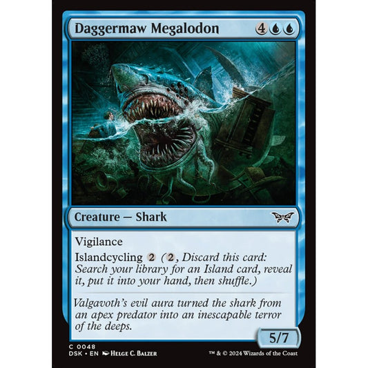 Daggermaw Megalodon, 48, common, Magic: The Gathering, Duskmourn: House of Horror