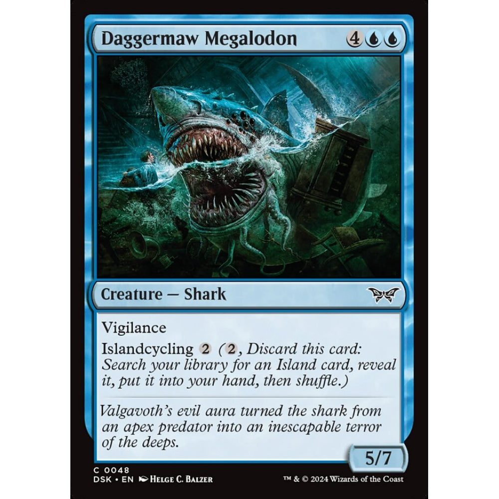 Daggermaw Megalodon, 48, common, Magic: The Gathering, Duskmourn: House of Horror