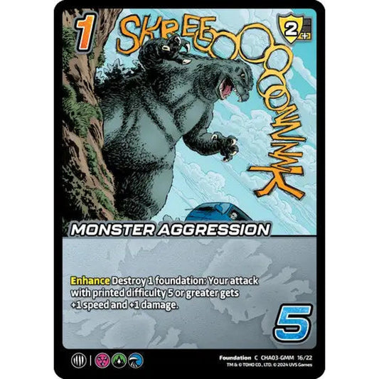 Monster Aggression, 16/22, C, UniVersus, Challengers Godzilla & Mothra, King Ghidorah & Rodan