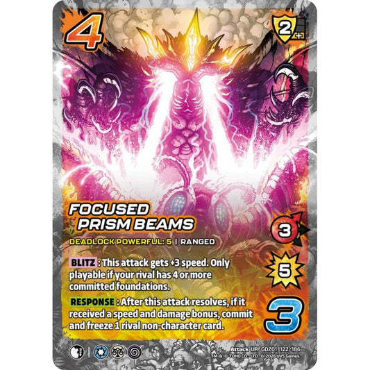 Focused Prism Beams GDZ01 122/186 GDZ01 Universus Godzilla: Reign of Kaiju Attack UR