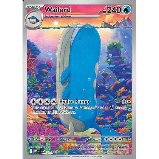 Wailord Illustration Rare 162/159 Pokemon Card Game Journey Together