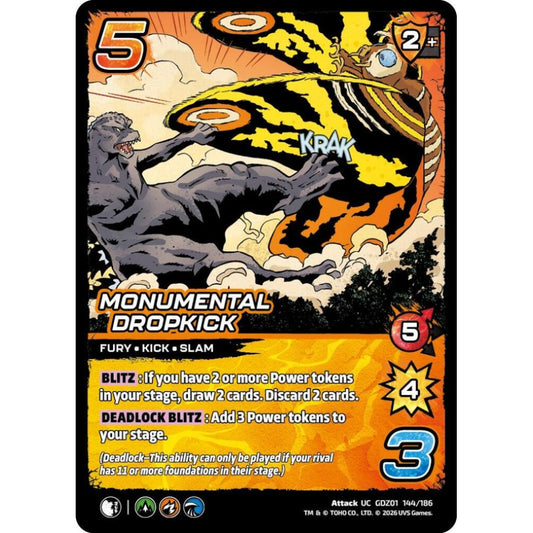 Monumental Dropkick GDZ01 144/186 GDZ01 Universus Godzilla: Reign of Kaiju Attack UC