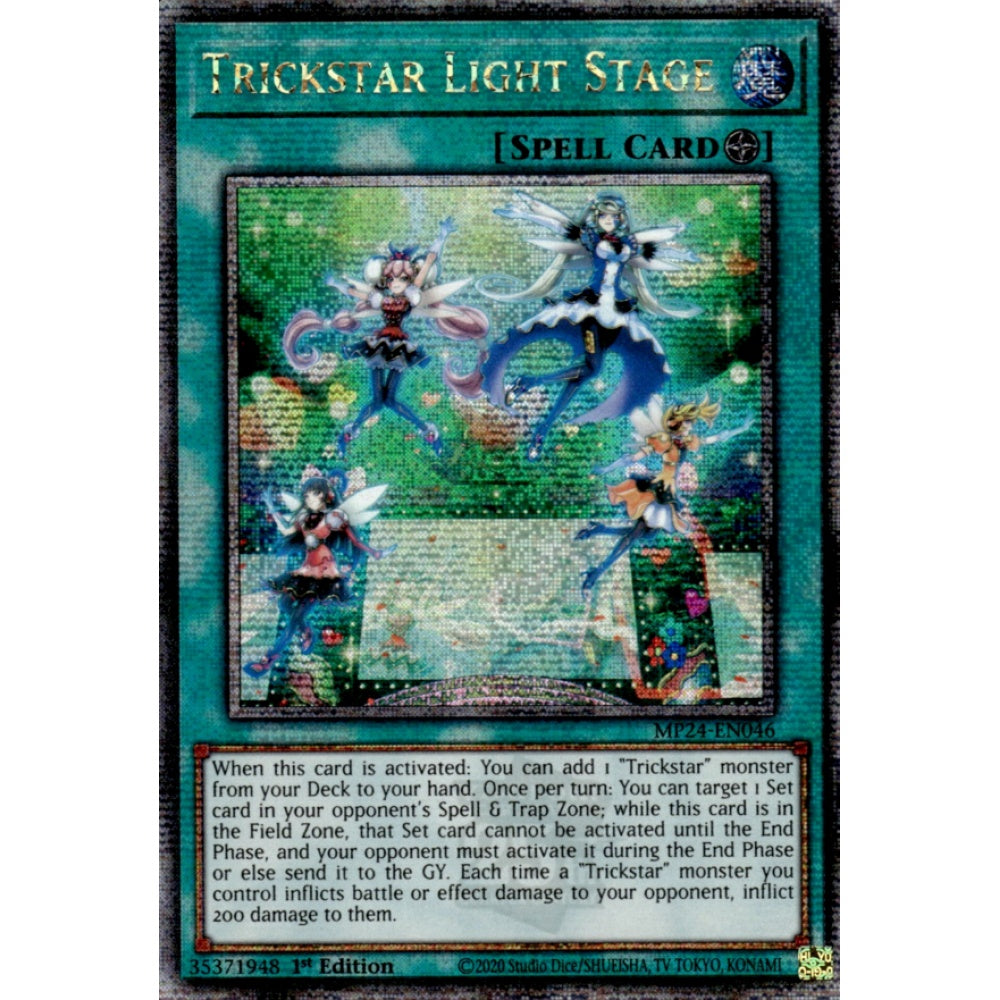 Trickstar Light Stage MP24-EN046 QCR Quarter Century Secret Rare Yu-Gi-Oh 25th Anniversary Tin: Dueling Mirrors in Art
