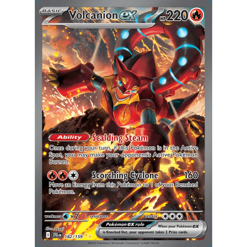 Volcanion ex Secret Illustration Rare 182/159 Pokemon Card Game Journey Together