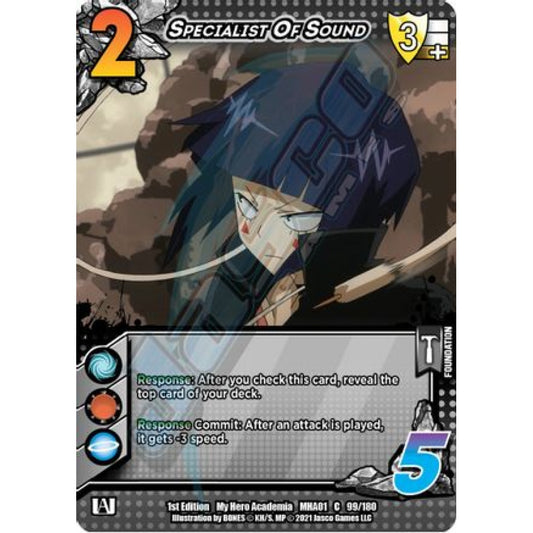 Specialist of Sound, 99/180, C, UniVersus, MHA01 My Hero Academia