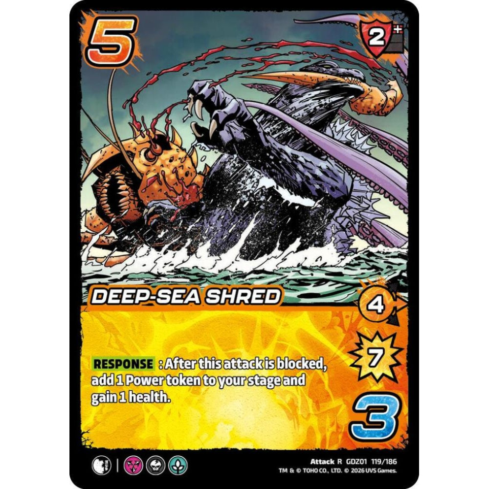 Deep-Sea Shred GDZ01 119/186 GDZ01 Universus Godzilla: Reign of Kaiju Attack R