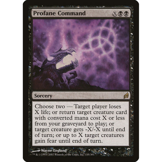 Profane Command rare 135 Magic the Gathering Lorwyn