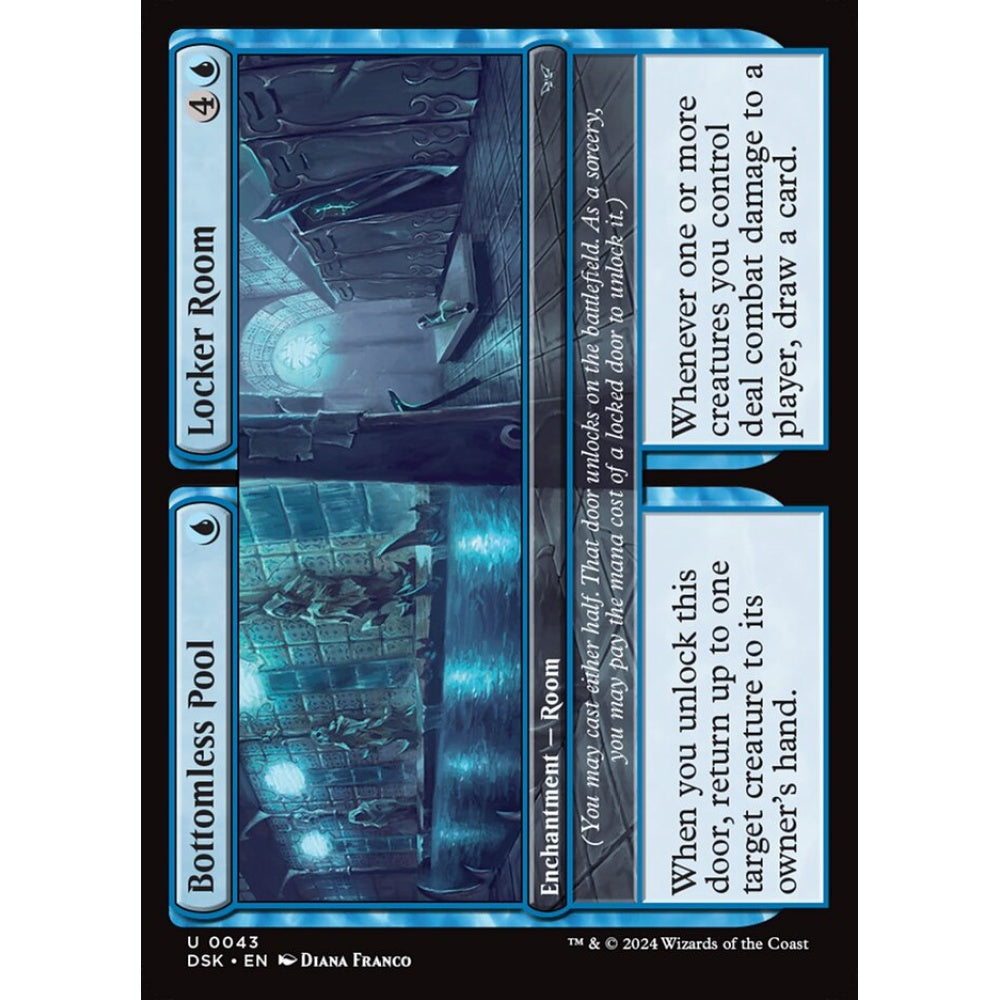 Bottomless Pool // Locker Room, 43, uncommon, Magic: The Gathering, Duskmourn: House of Horror