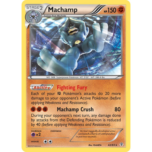 Machamp Rare Holo 42/83 Pokemon Card Game Generations
