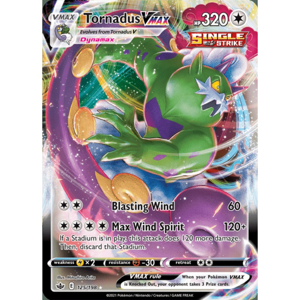 Tornadus VMAX Ultra Rare 125/198 Pokemon Card Game Chilling Reign