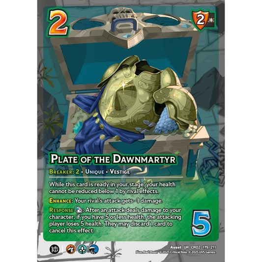 Plate of the Dawnmartyr, 179/211, CR02, Universus, Critical Role: Heroes Of Exandria, Asset, UR