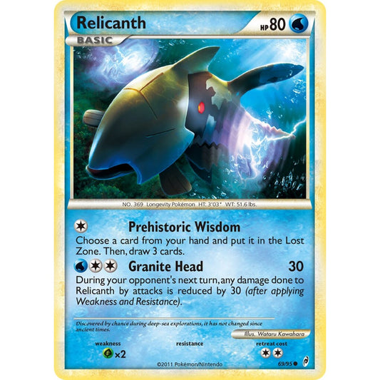 Relicanth Common 69/95 Pokemon Card Game Call of Legends