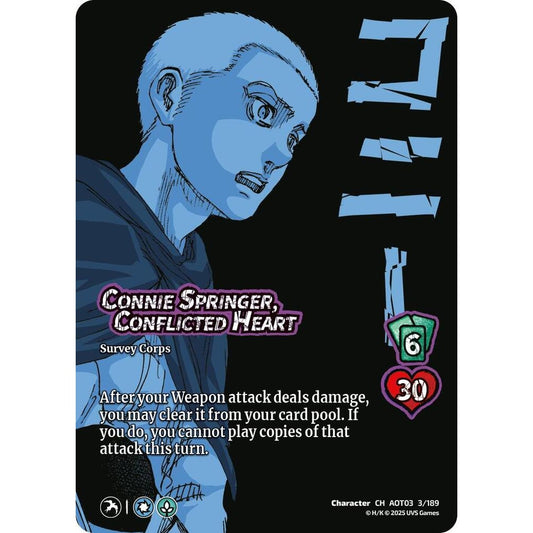 Connie Springer, Conflicted Heart (Foil) 3/189 AOT03 Universus Attack on Titan: Apocalypse Character CH-Foil