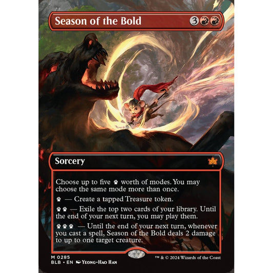 Season of the Bold, 285, mythic, Magic: The Gathering, Bloomburrow