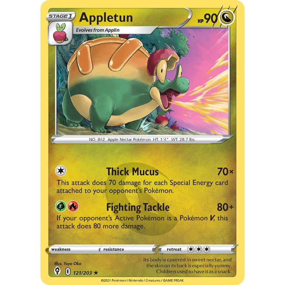 Appletun Rare 121/203 Pokemon Card Game Evolving Skies