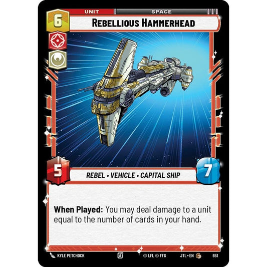 Rebellious Hammerhead, C, JTL 651) Foil, Star Wars Unlimited