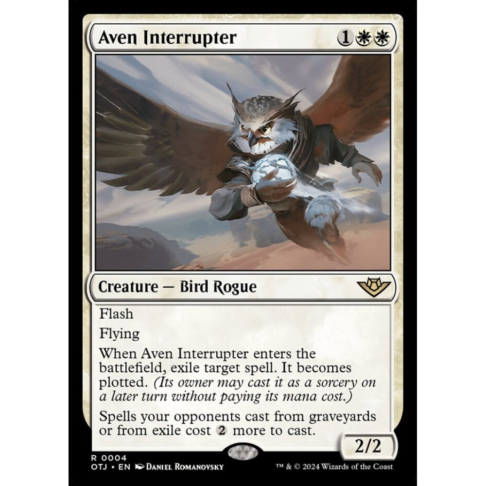 Aven Interrupter, 4, rare, Magic: The Gathering, Outlaws of Thunder Junction