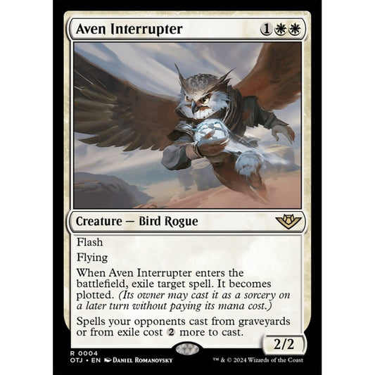 Aven Interrupter, 4, rare, Magic: The Gathering, Outlaws of Thunder Junction