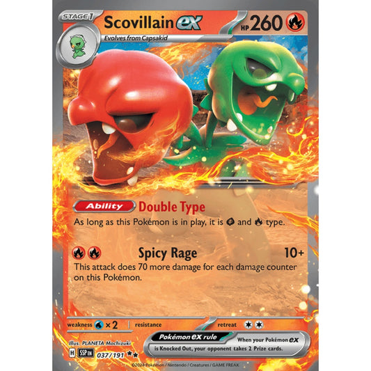 Scovillain ex Double Rare 037/191 Pokemon Card Game Surging Sparks