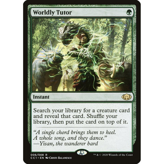 Worldly Tutor rare 6 Magic the Gathering Commander Collection: Green