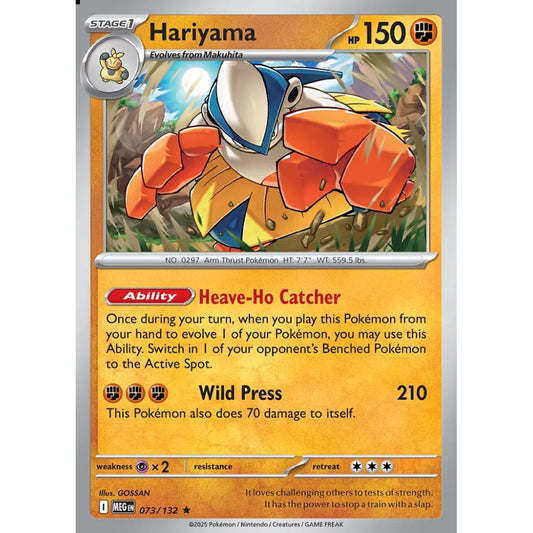Hariyama Rare 073/132 Pokemon Card Game Mega Evolution