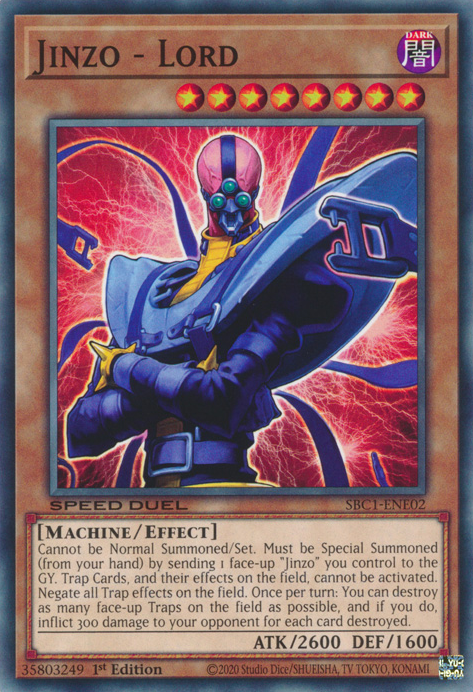 Jinzo - Lord LODT-EN007 Super Super Rare Yu-Gi-Oh Light of Destruction in Art
