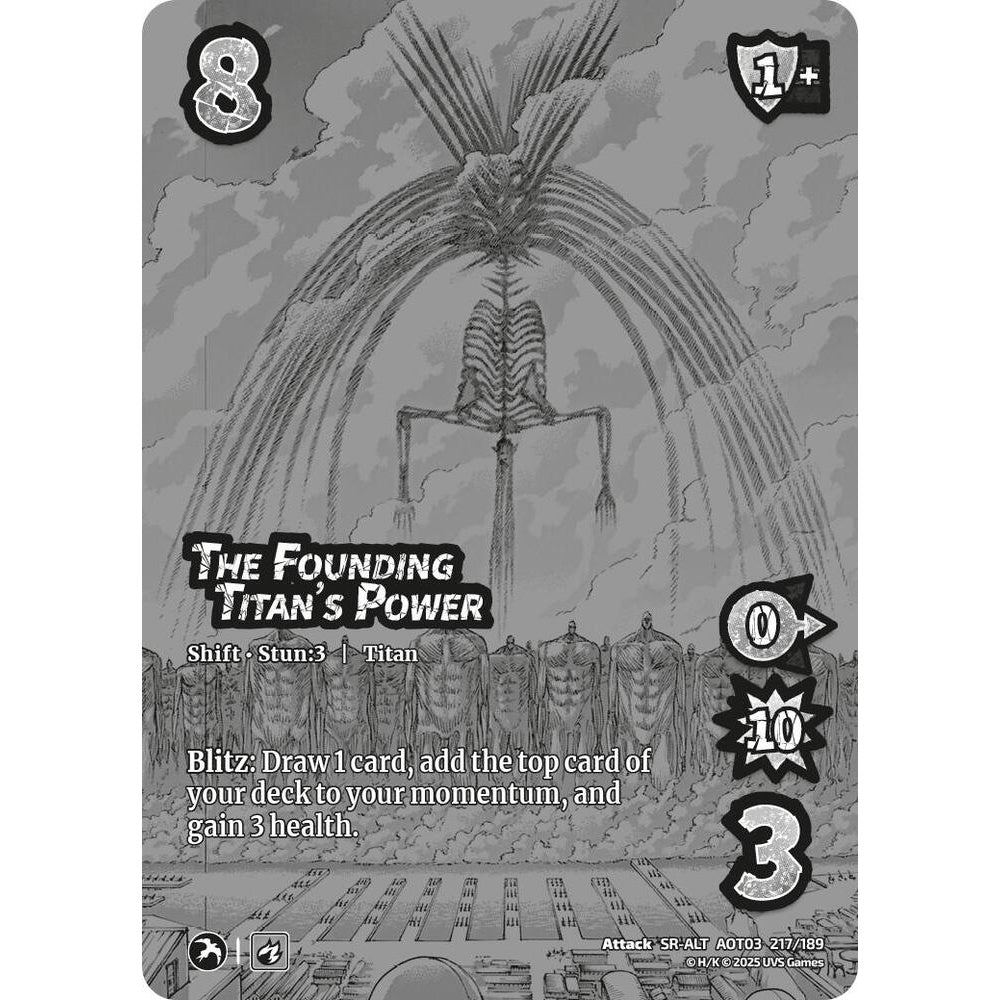 The Founding Titan's Power // Ymir Fritz 217/189 AOT03 Universus Attack on Titan: Apocalypse Attack SR-ALT