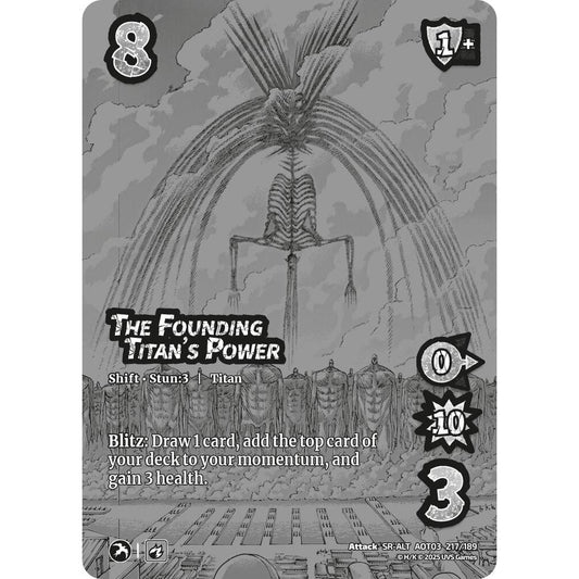 The Founding Titan's Power // Ymir Fritz 217/189 AOT03 Universus Attack on Titan: Apocalypse Attack SR-ALT