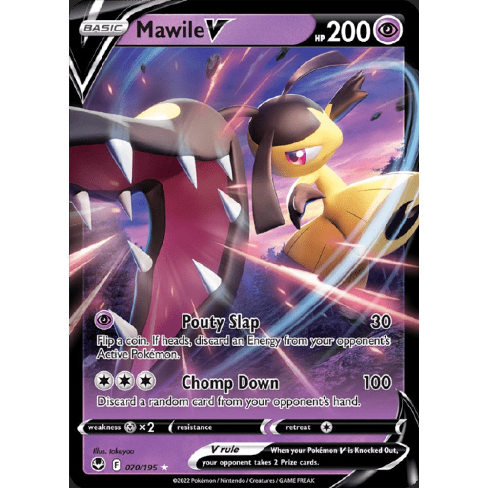 Mawile V Double Rare 070/195 Pokemon Card Game Silver Tempest