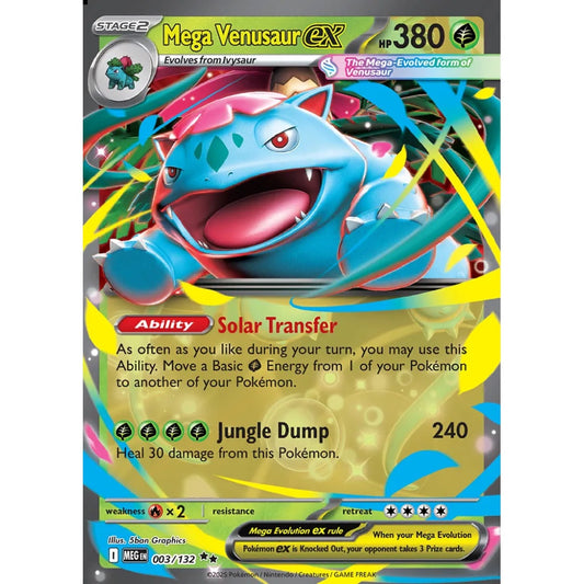 Mega Venusaur ex Double Rare 003/132 Pokemon Card Game Mega Evolution