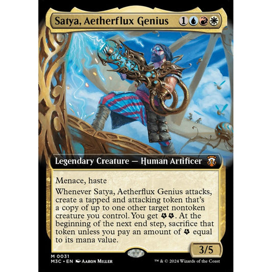 Satya, Aetherflux Genius, 31, mythic, Magic: The Gathering, Modern Horizons 3