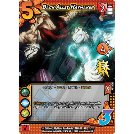 Back Alley Haymaker, 11/117, XR, UniVersus, MHA02 Crimson Rampage