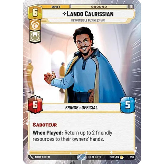 Lando Calrissian, 459, R, Star Wars Unlimited, Sparks Of Rebellion