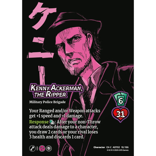 Kenny Ackerman, the Ripper, 10/186, AOT02, Universus, Attack on Titan: Origins of Power, Character, CH-C