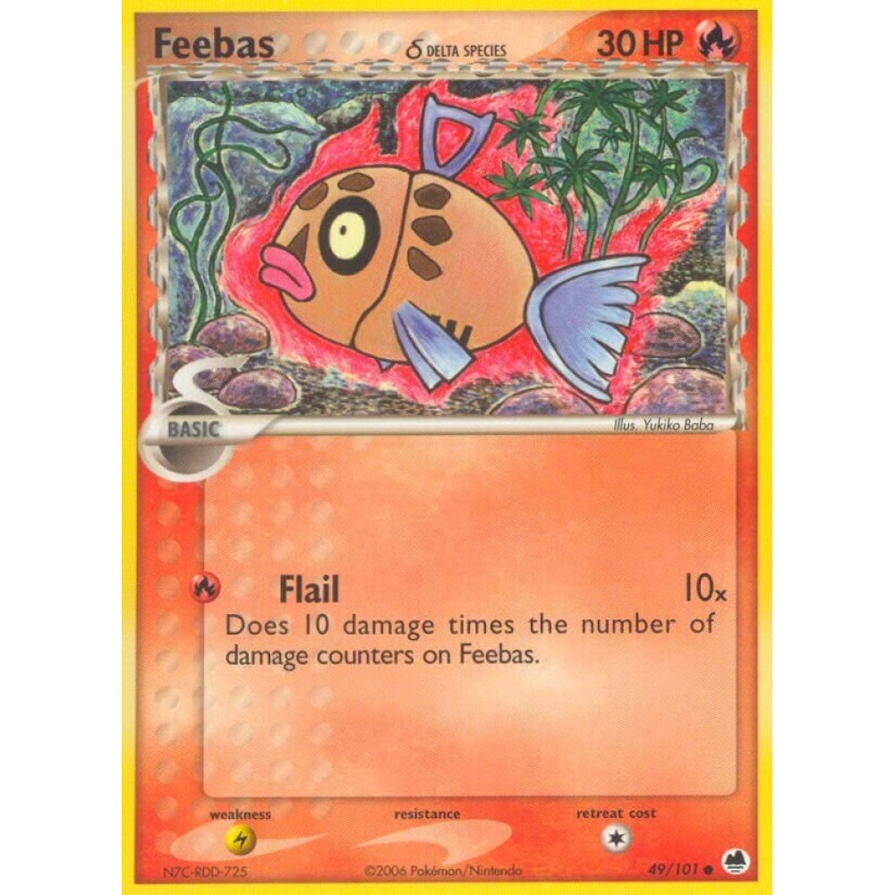 Feebas Common 49/101 Pokemon Card Game EX Dragon Frontiers