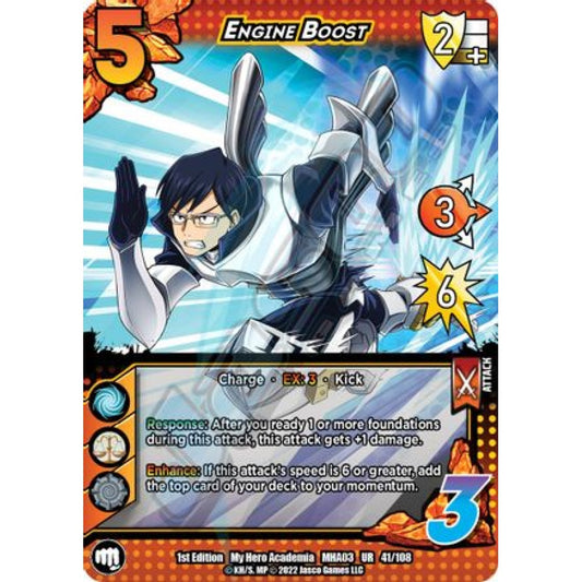 Engine Boost, 41/108, UR, UniVersus, MHA03 Heroes Clash