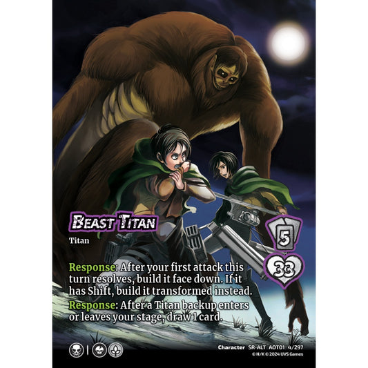 Beast Titan, 4/297, CH-SR-ALT, UniVersus, Attack on Titan: Battle for Humanity