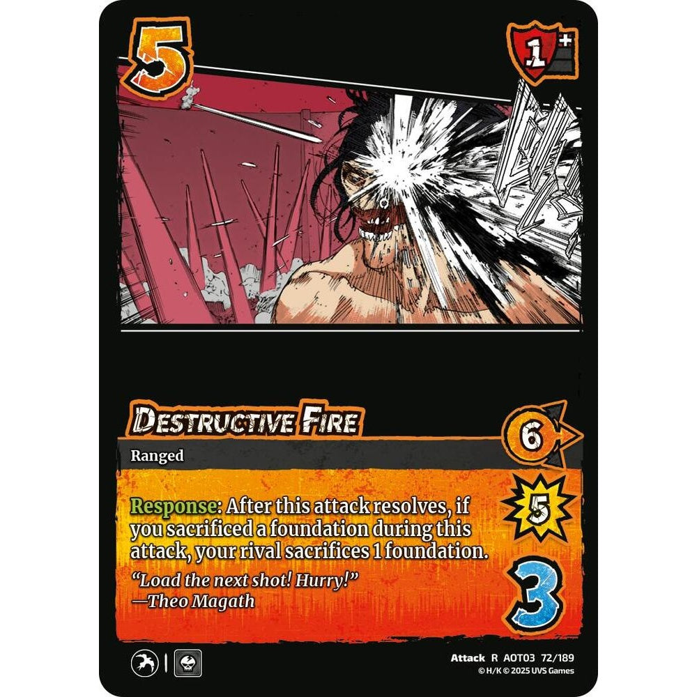 Destructive Fire 72/189 AOT03 Universus Attack on Titan: Apocalypse Attack R